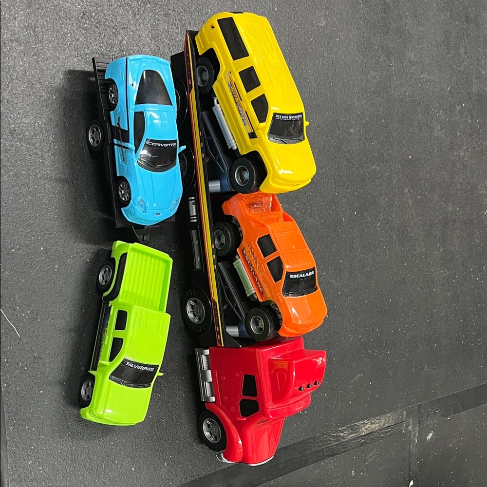 Vibrant Toy Car and Truck Set